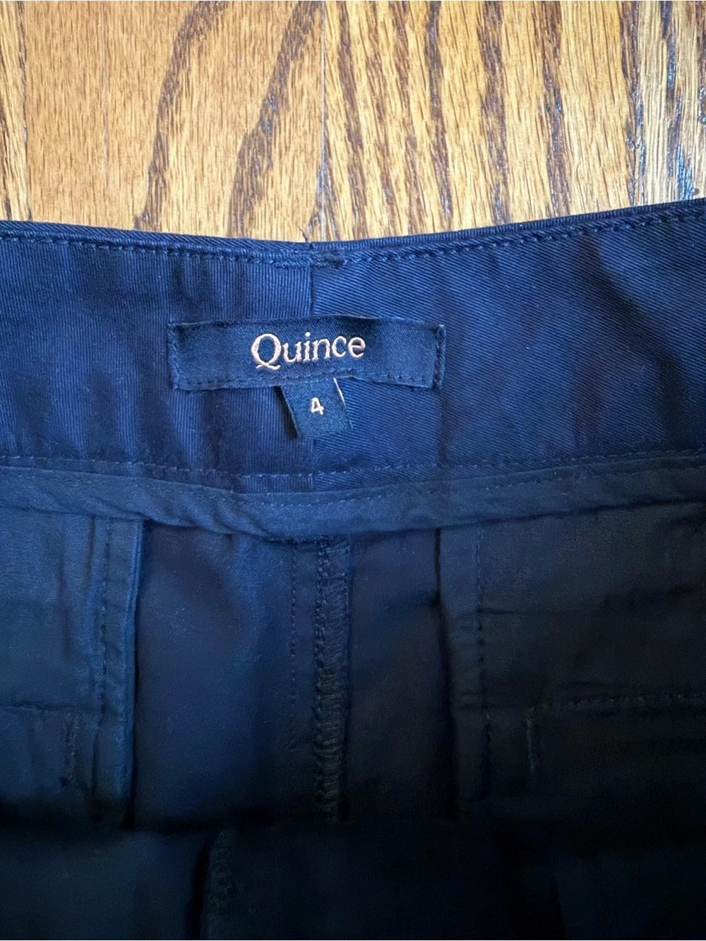 Quince Organic Stretch Cotton Chino Shorts Black Size 4